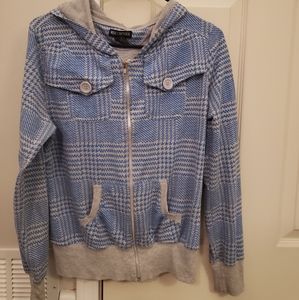 Juniors Blue Zip-Up Jacket